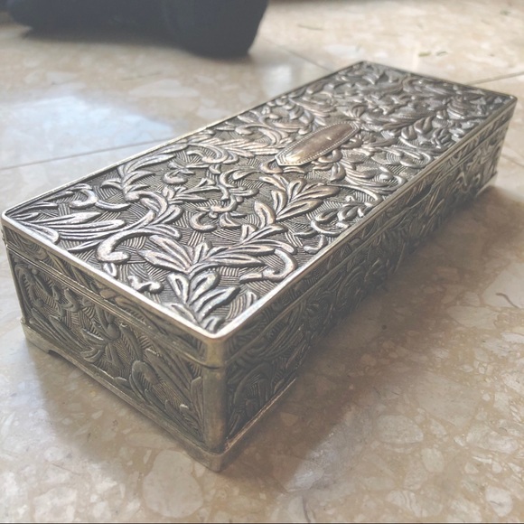 Vintage Jewelry - SOLD (Etsy) Silver Art Deco Nouveau Jewelry Box